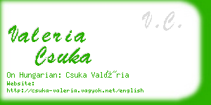 valeria csuka business card